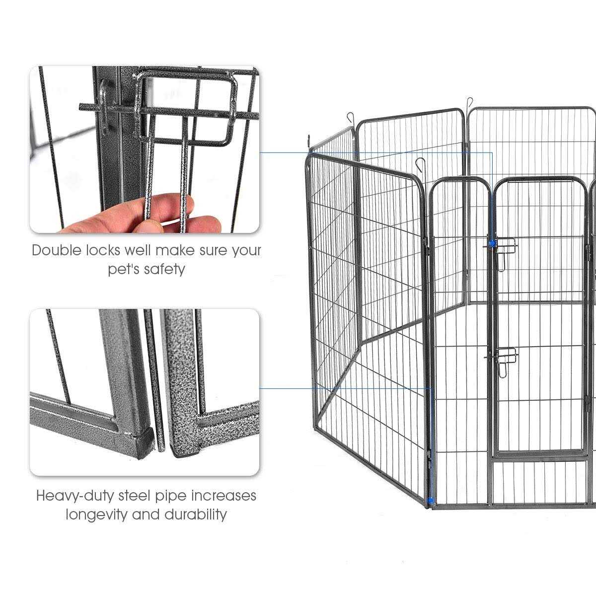 16/8 Panel Dog Playpen with Door R449457
