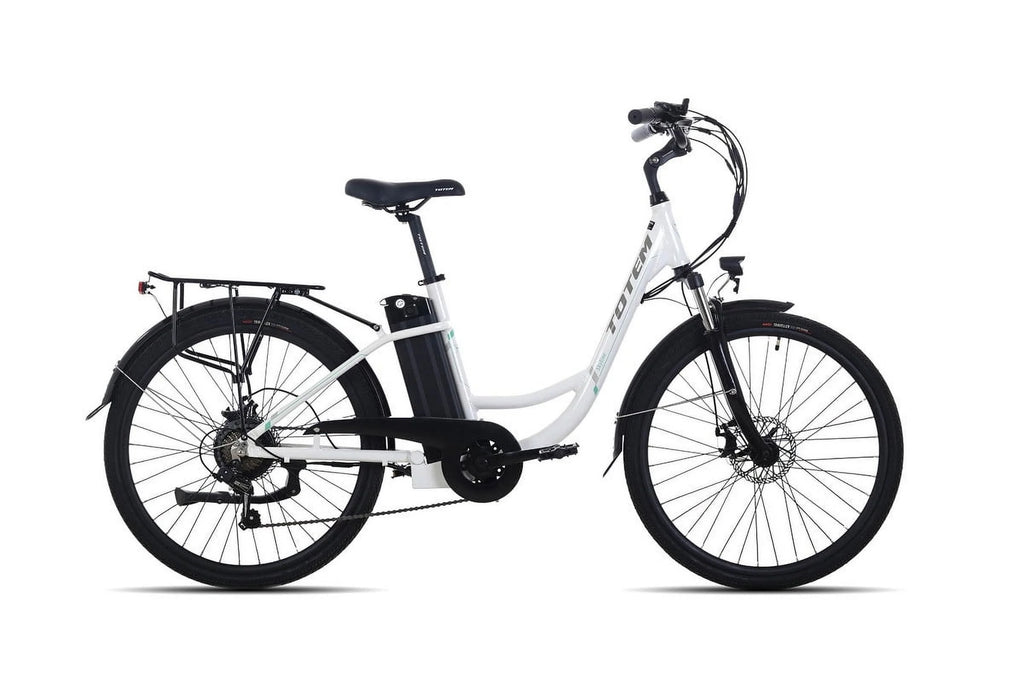 White 26” 350W Electric Bike G55073