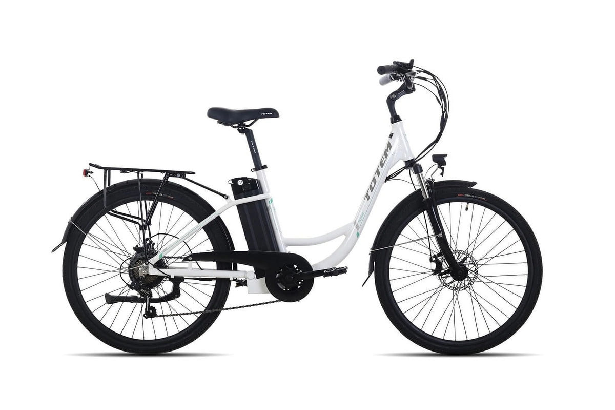 White 26” 350W Electric Bike G55073
