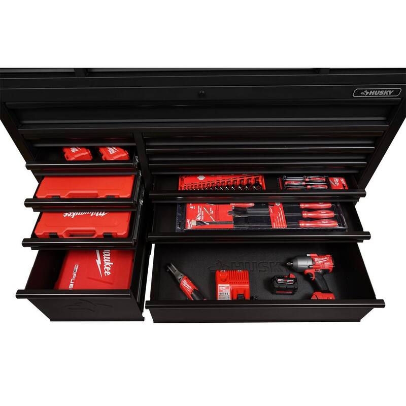 Heavy Duty 23-Drawer Rolling Tool Chest and Top Tool Cabinet Set in Matte Black J688