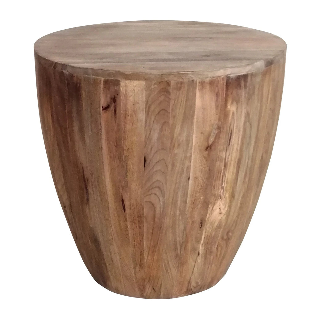 Round Mango Wood Side End Table B3016