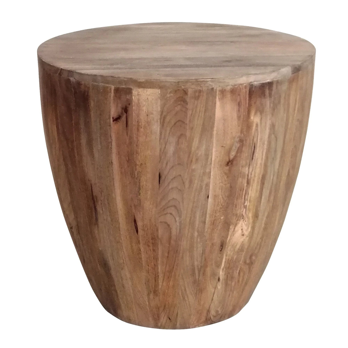 Round Mango Wood Side End Table B3016