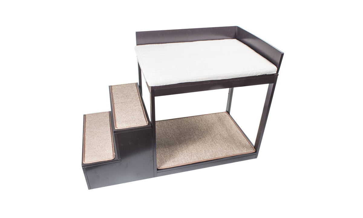 Brown Multi-Level Bed and Step System for Dogs Cats N332405