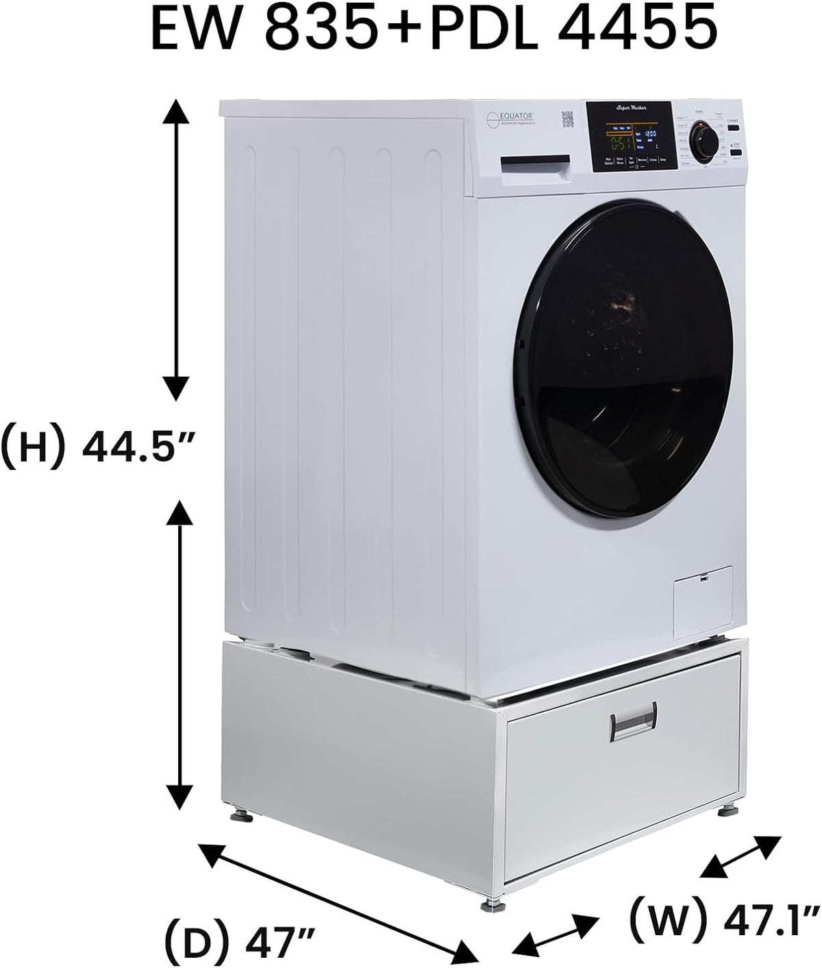 Laundry Set Washer and Vented Dryer with Pedestals U79492