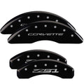 4 Caliper Covers Black Finish Silver G696291