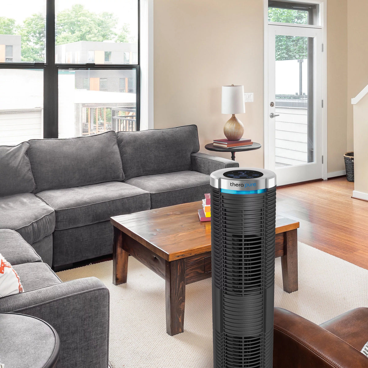 HEPA-Type Air Purifier with UV Light, Black X426457