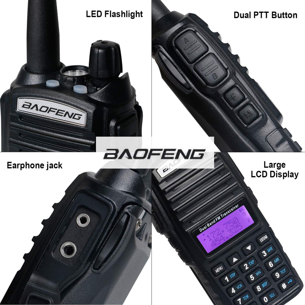 High Power 2 Way Radio with Programming Cable and Speaker Mic Pack of 2 K273