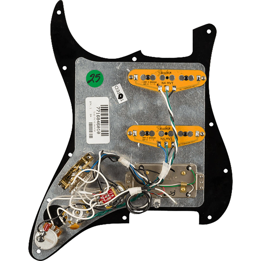 Black 3-Ply Pre-Wired Stratocaster Pickguard H468
