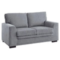 Dark Gray Chenille Loveseat V7265