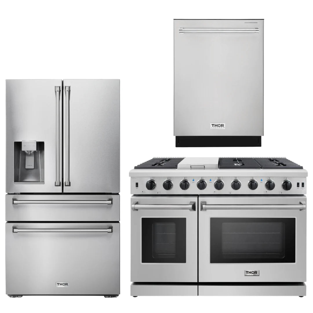 48 Gas Range, Dishwasher, Refrigerator with Water and Ice Dispenser X978530