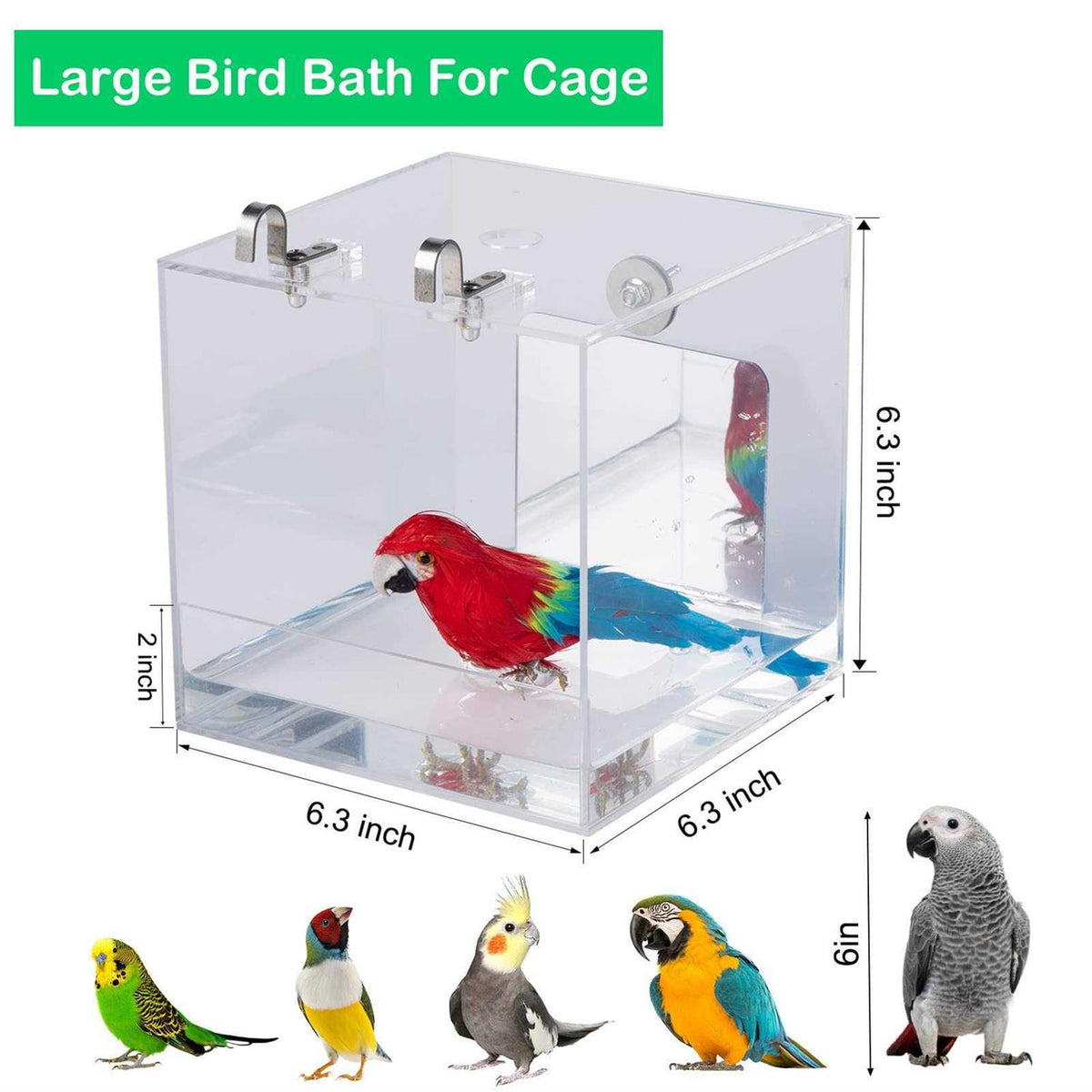 Large Hanging Bird Bath Cage Accessories A98471
