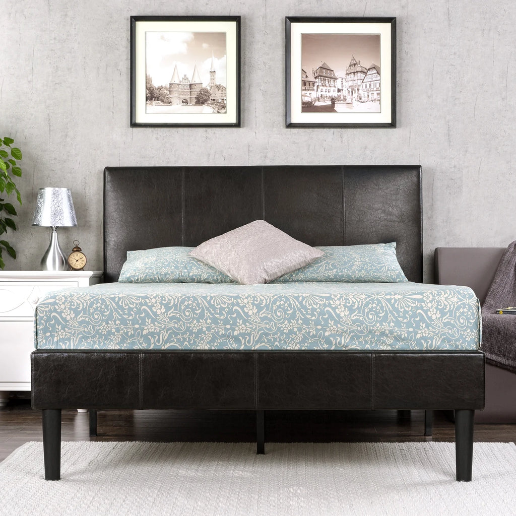 47 Faux Leather Platform Bed Frame W4325