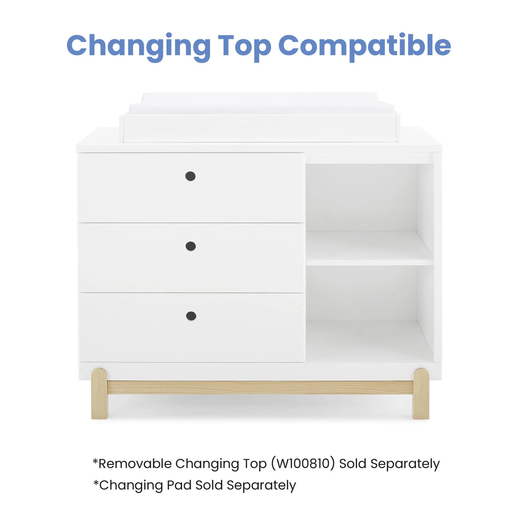 3 Drawer Dresser with Cubbies D740250