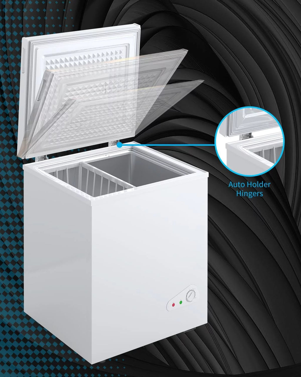 4.0 Cu ft Black Chest Freezer with Storage Basket B974732
