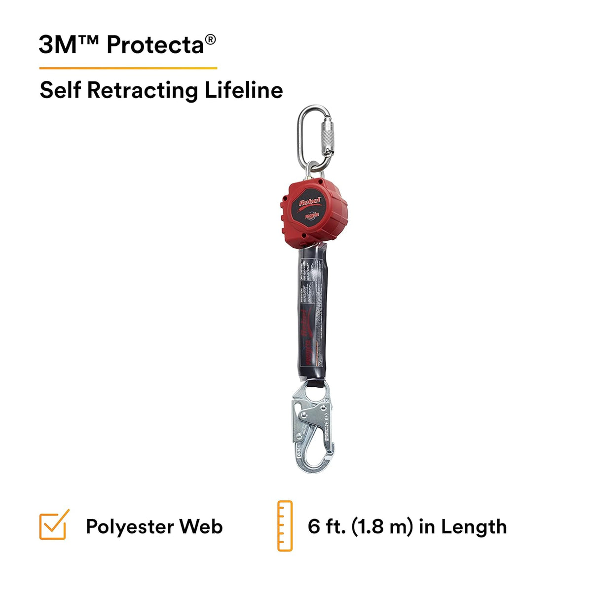 Self Retracting Lifeline with Steel Snap Hook and Carabiner H530