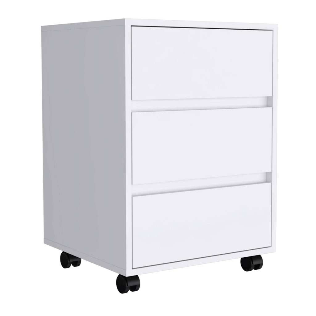 White 3 Drawer Filing Cabinet X939435