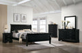 Black Solid Wood 5pcs Bedroom Set B45670