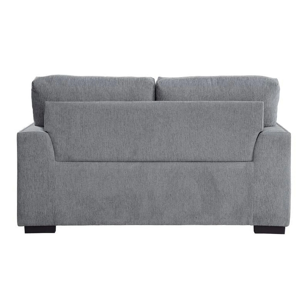 Dark Gray Chenille Loveseat V7265