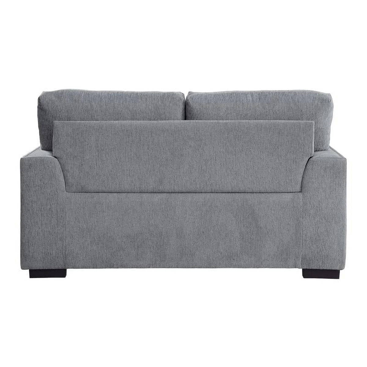 Dark Gray Chenille Loveseat V7265