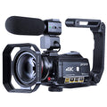 4K Camcorder Ultra HD Video Camera 1080p 60fps IR Night Vision WiFi 3.1 IPS Touch G52396