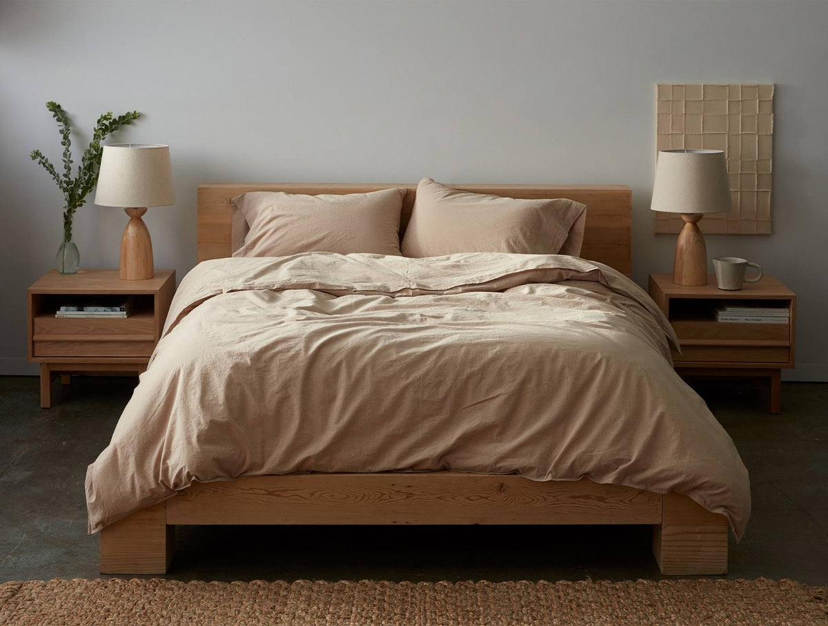 Organic Crinkled Percale Fitted Sheet King Y677