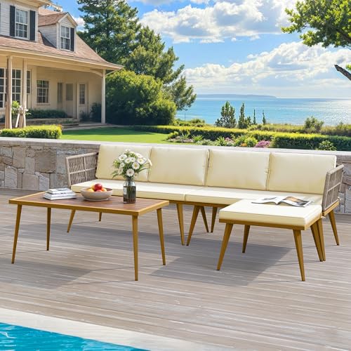 3 Piece Wicker Bistro Set with Cushions P815