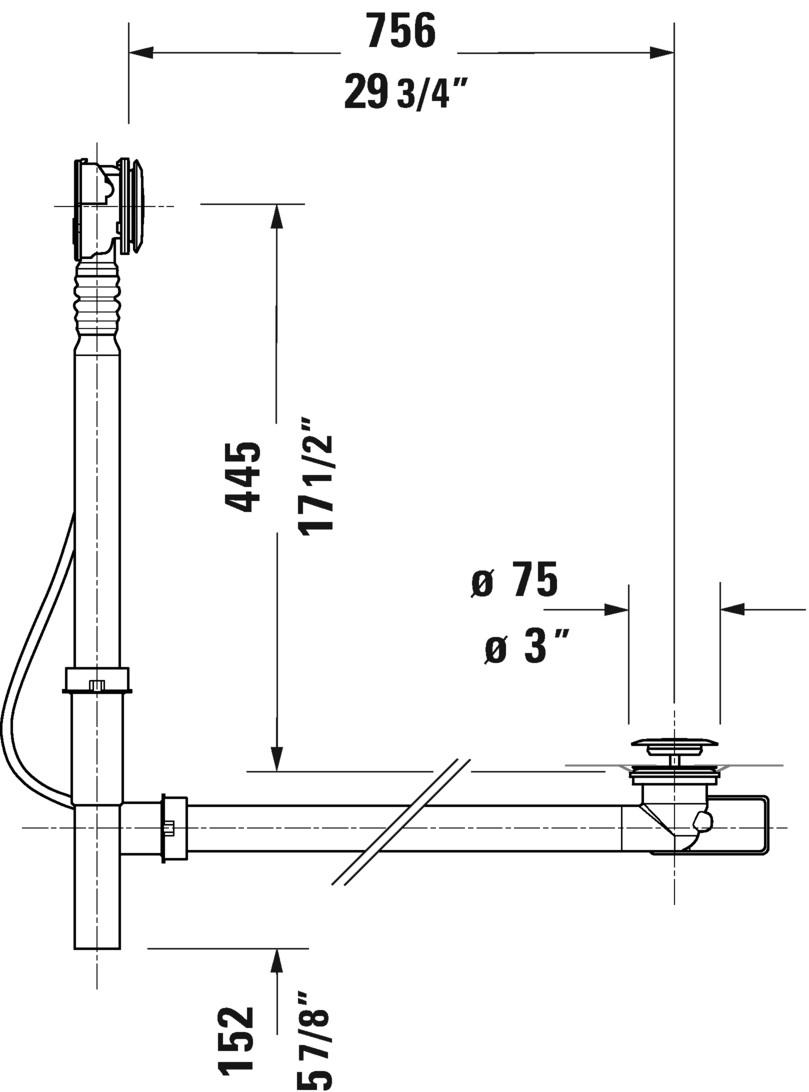 Cable Driven Waste and Overflow E40419