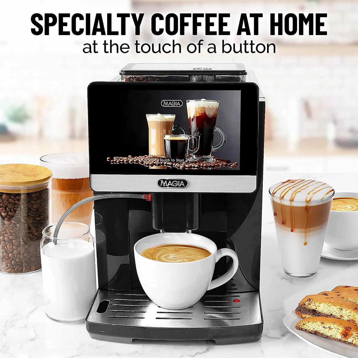 Black Automatic Coffee Espresso Machine D7199