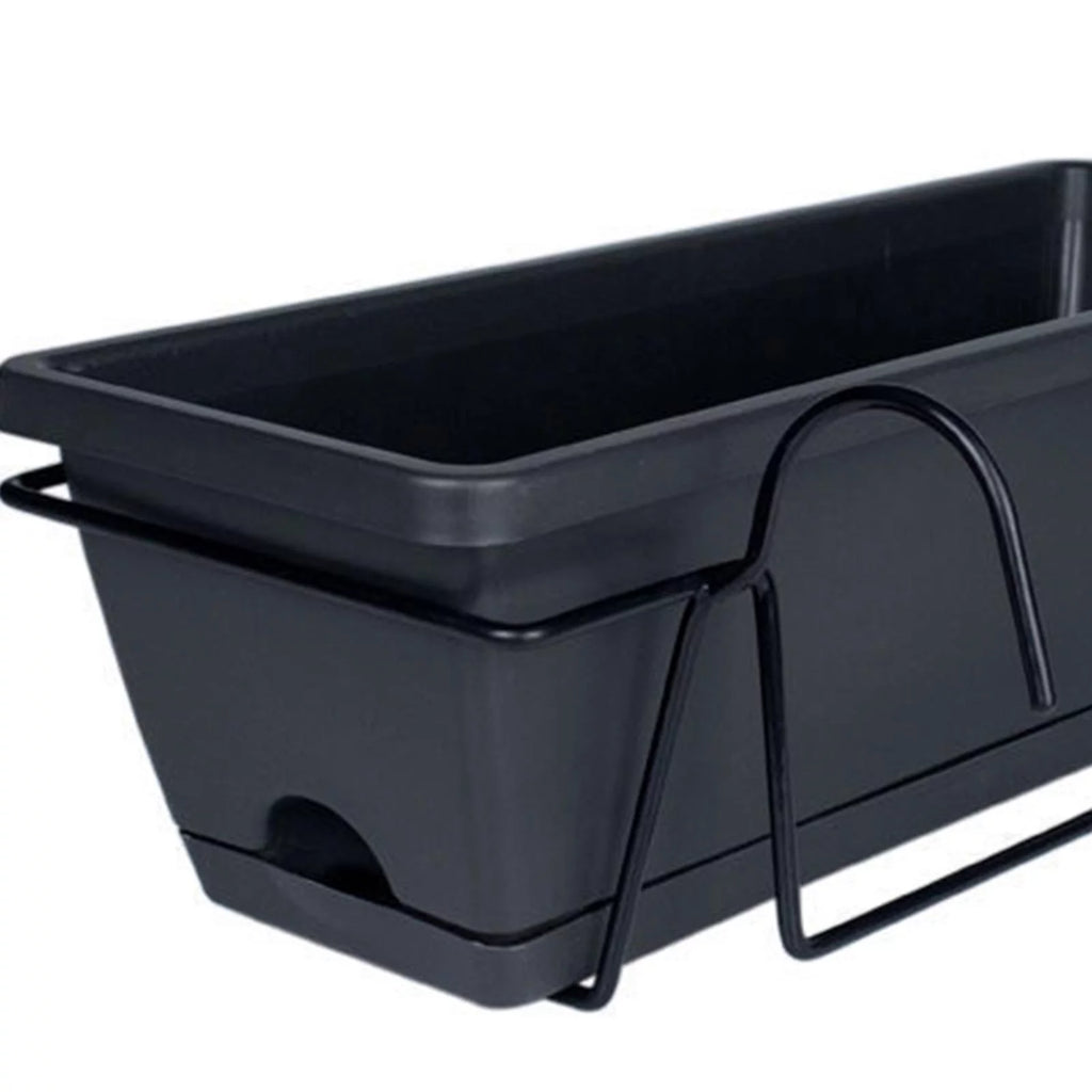 Balcony Railing Hanging Planter Grey H594