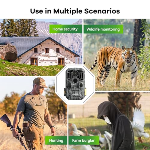 Trail Camera 48MP 4K WiFi Bluetooth Night Vision Waterproof Q250575