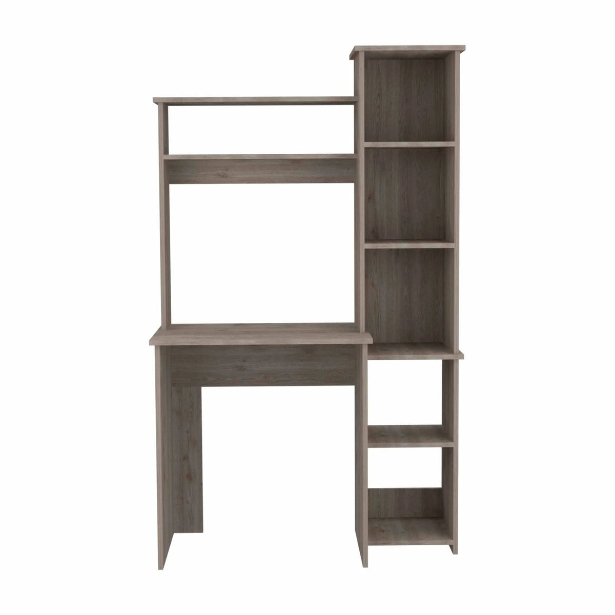 Light Grey Writing Desk with Bookcase M275