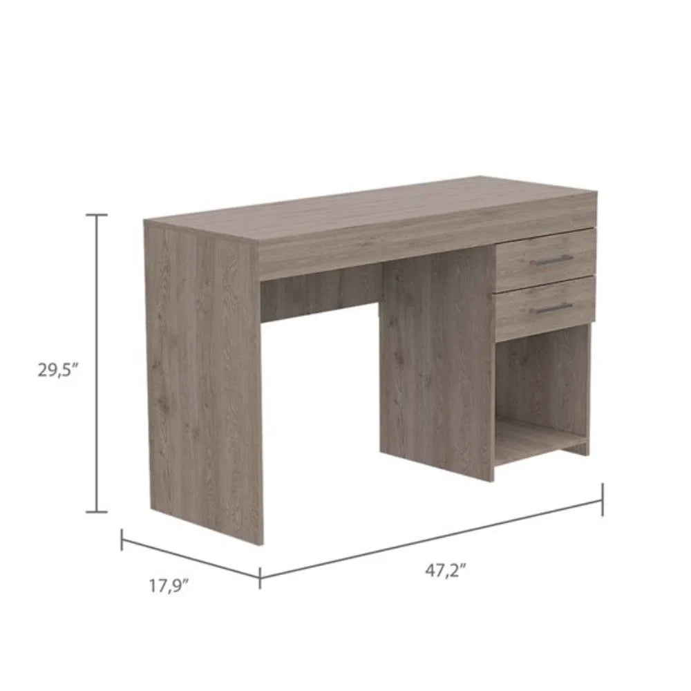 Grey 2 Drawer Desk F196
