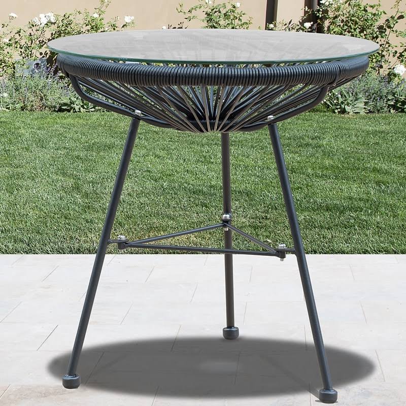 Black Glass Side Table G834