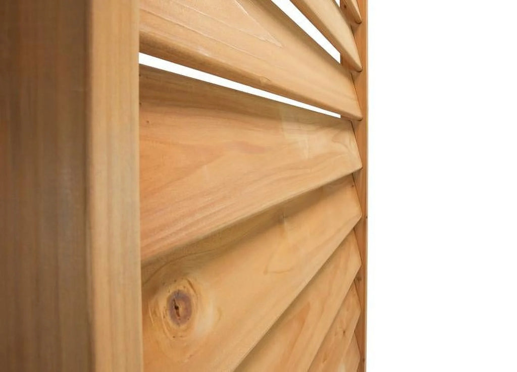 Freestanding or Surface Mounted Louvered Wood Privacy Screen Kit Z2497