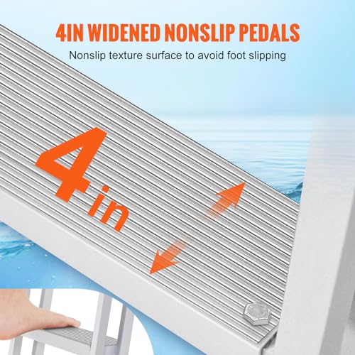 5 Steps Aluminum Retractable Dock Ladder S5634