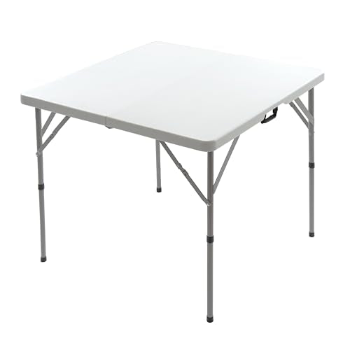 6FT Folding Picnic Table with Tablecloth, White J51175