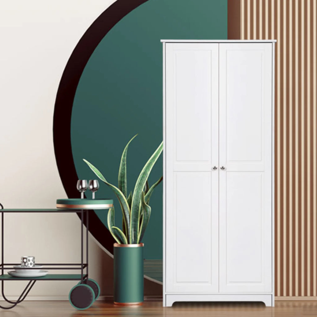 White 72" Wood Pantry Cabinet with 4 Adjustable Shelves S50750