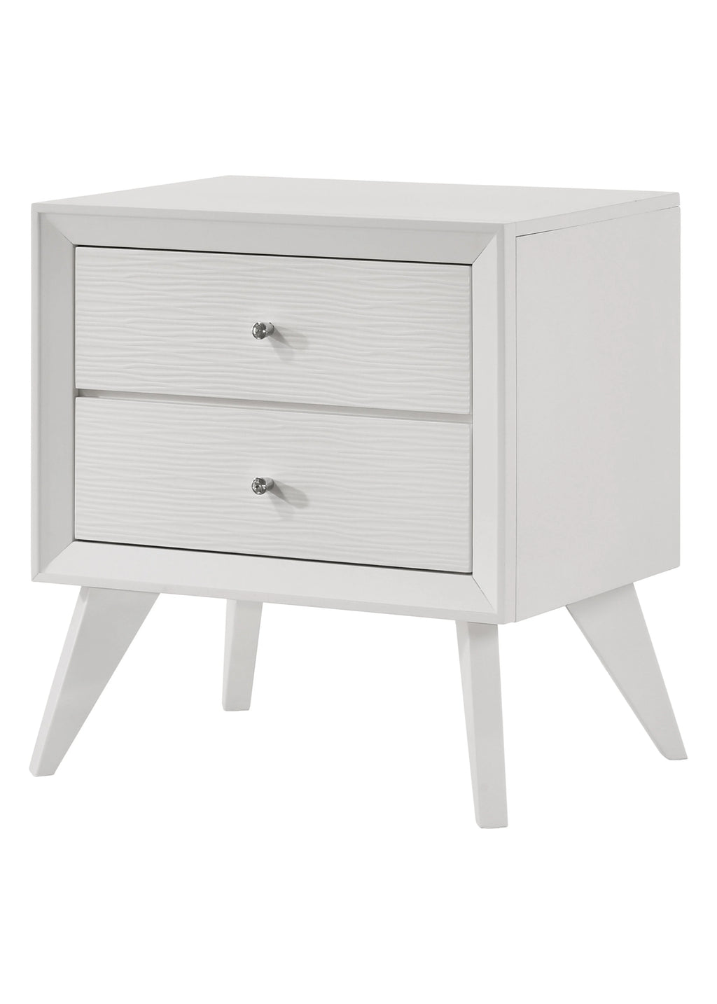 White 2 Drawer Night Stand S288