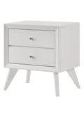 White 2 Drawer Night Stand S288
