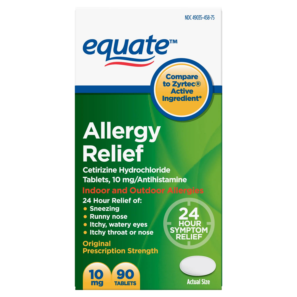 24 Hour Allergy Cetirizine Hydrochloride Tablets 10 mg 45 Count R7870