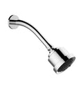 Cylindrical Shower Head with Arm and Round Flange in Matte 24K Gold V3168