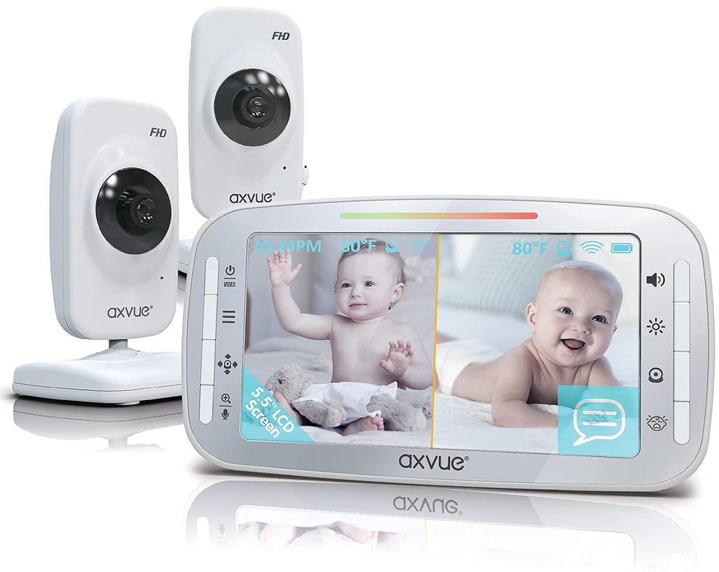 Video Baby Monitor, 1080P 5.5 HD Display, 2 HD Cams K7358