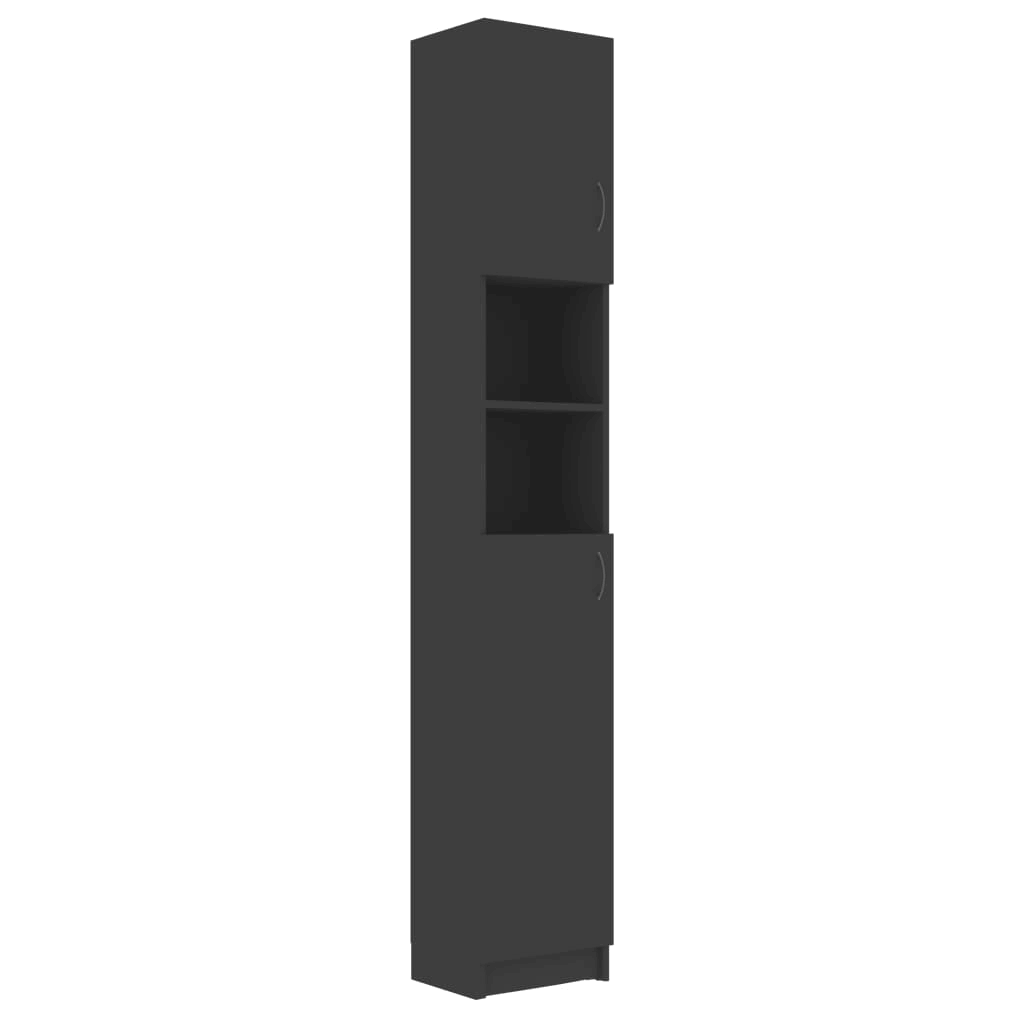 Bathroom Cabinet High Gloss Gray Chipboard U460