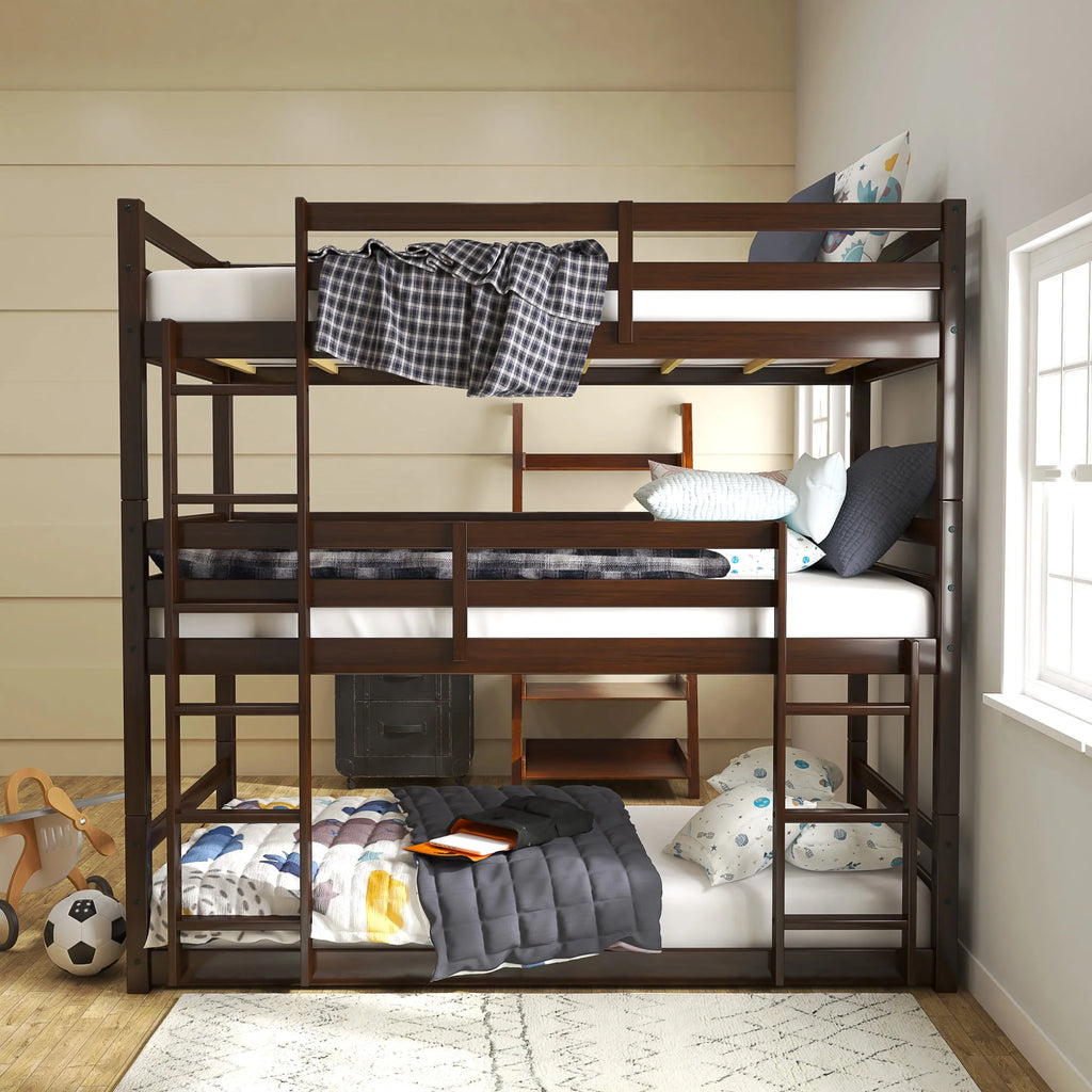 White Wood Convertible Bunk Bed P8473