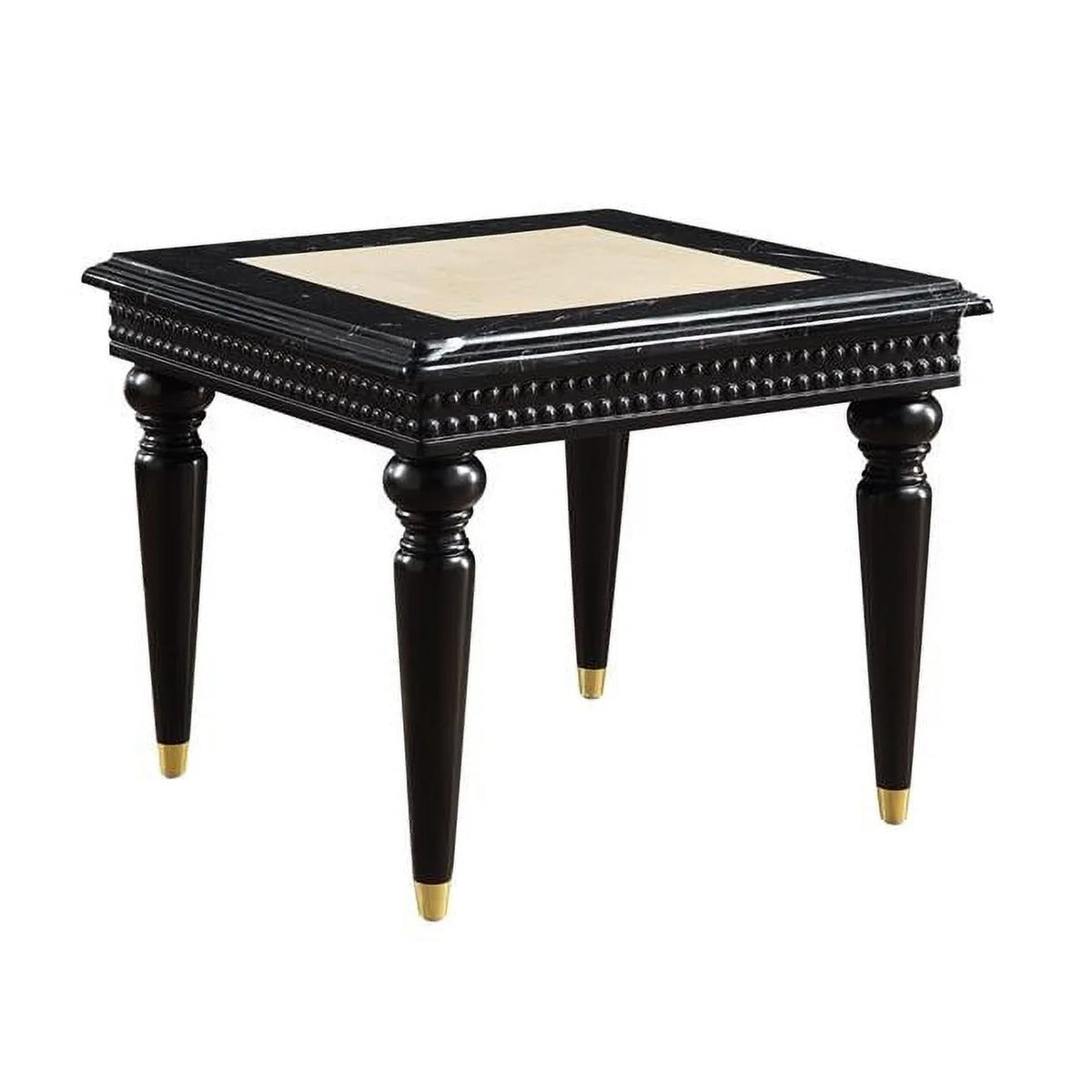Marble Top Wooden Frame End Table T1565