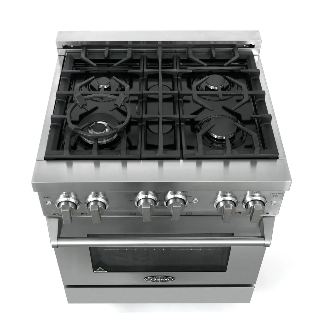 2 Piece Kitchen Appliance Package with Gas Range and Wall Mount Range Hood R678