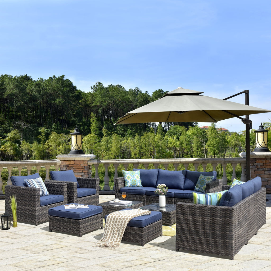 12 Pieces All-Weather Wicker Outdoor Sofa Set Y808