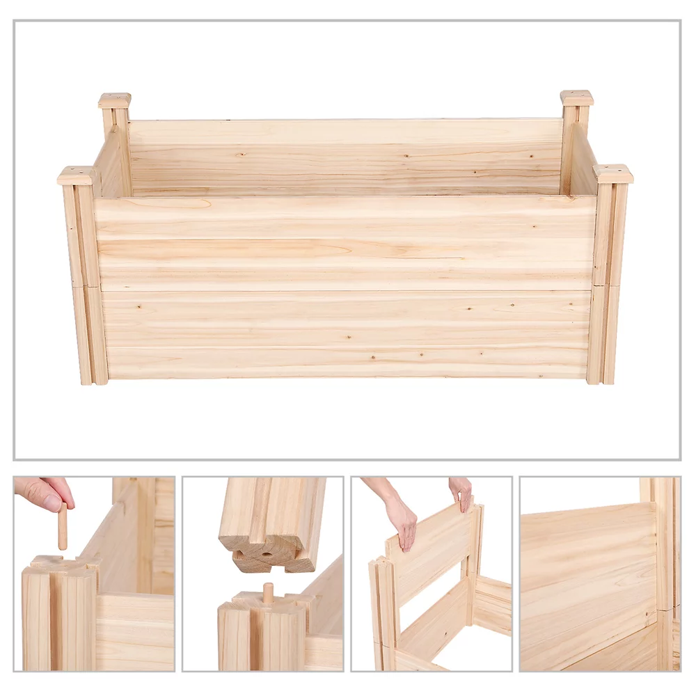 Wooden Raised Garden Bed Planter Box G22831