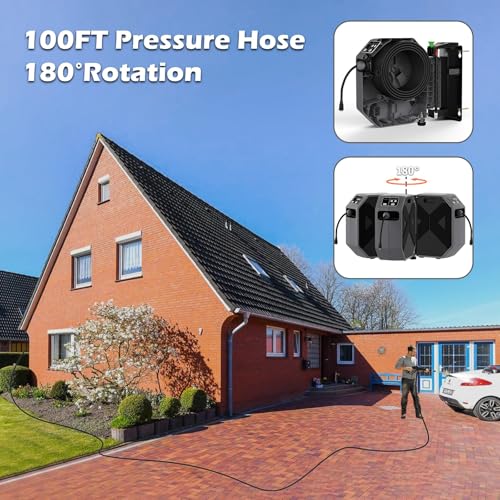 5000 PSI Electric Pressure Washer with 100FT Hose, Black J4143