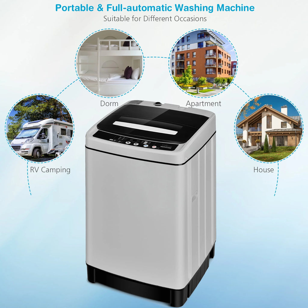 1.5 Cu.Ft 11 LBS Full-Automatic Washer & Dryer Grey V178